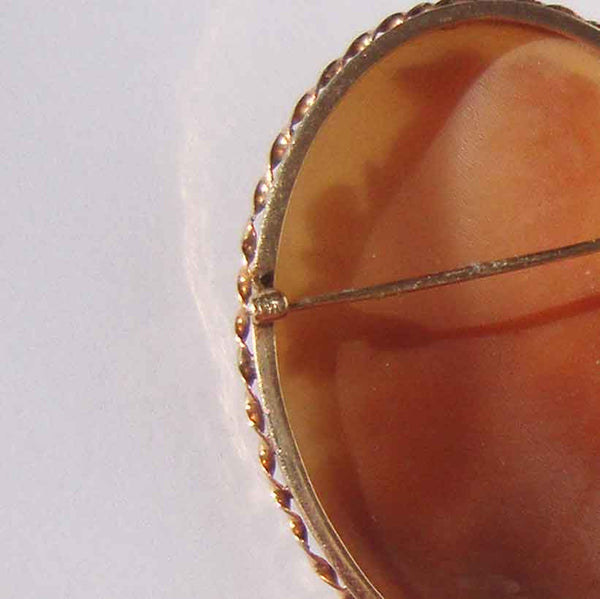 Antique Gold Set Cameo Pin