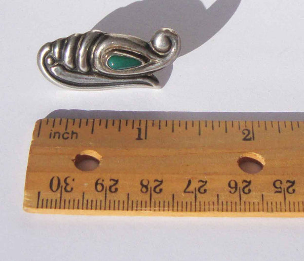 Vintage Silver & Onyx Earrings Mexico