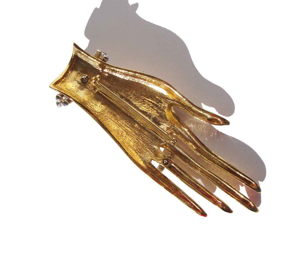 1980s Hand Brooch