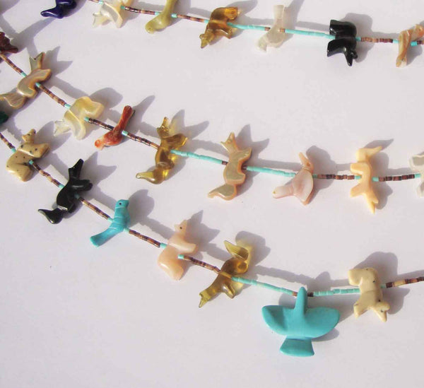 Metro Retro Vintage Zuni Fetish Necklace