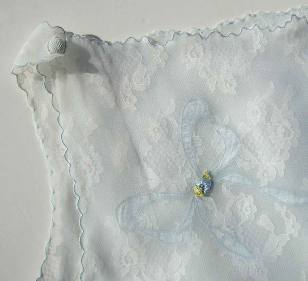 60s Pastel Blue Nylon Nightgown