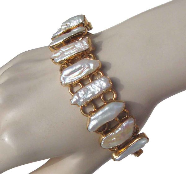 Charles Albert Biwa Pearl Bracelet Keshi Pearls Alchemia Gold