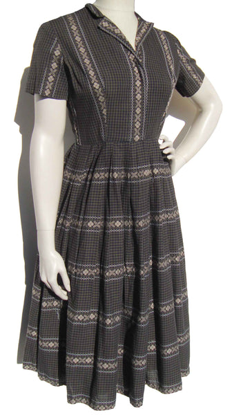 1950s Cotton Dress - Metro Retro Vintage