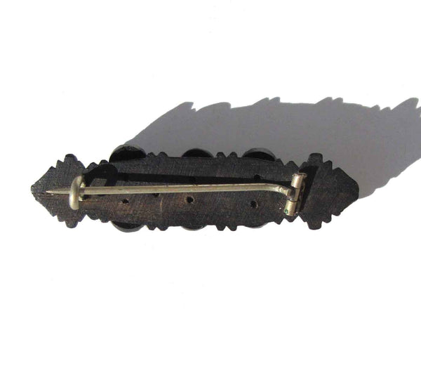 Victorian Irish Bog Oak Brooch