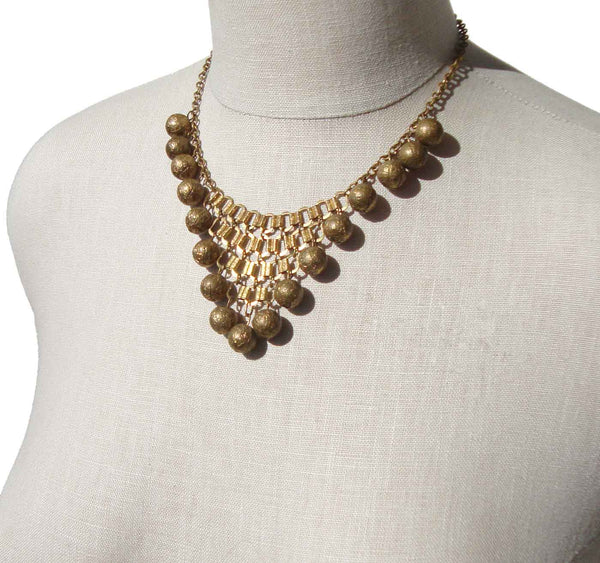 Art Deco Fringe Ball Necklace - Metro Retro Vintage