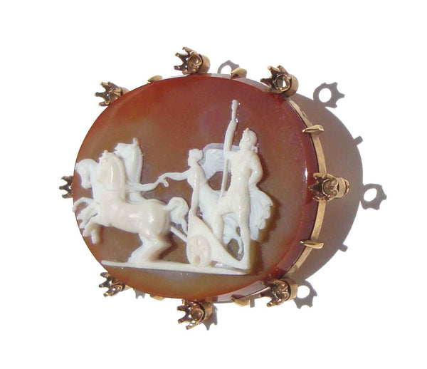 Victorian Sardonyx Cameo - Metro Retro Vintage