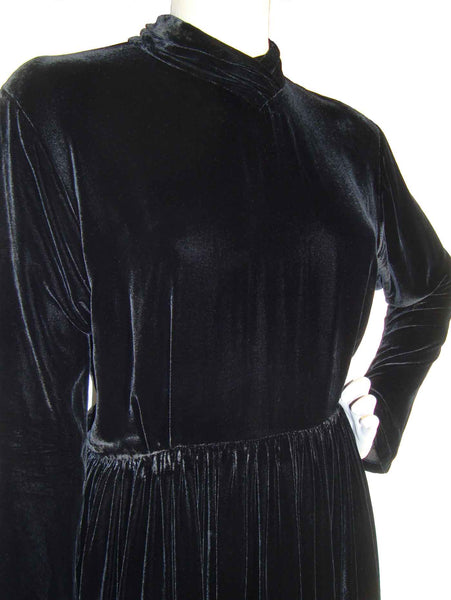 Velvet Evening Dress - Metro Retro Vintage