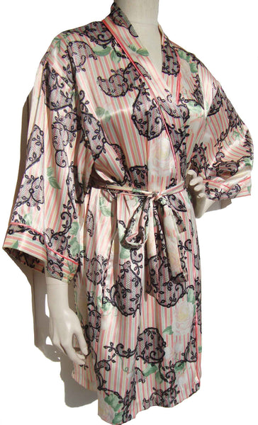 Vintage Pink & Black Robe