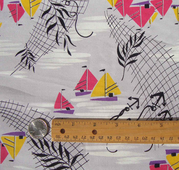 40s Rayon Fabric - Metro Retro Vintage