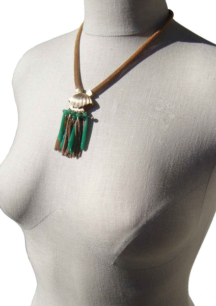 Vintage Jellyfish Dangle Pendant Necklace