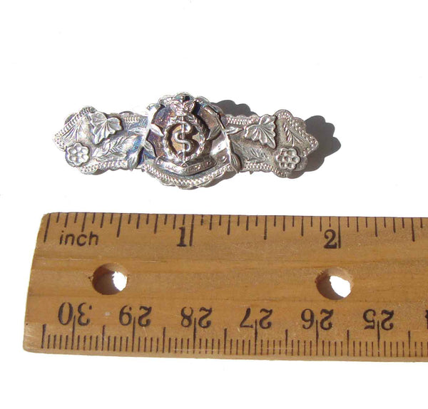 Edwardian Silver RAMC Brooch - Metro Retro Vintage