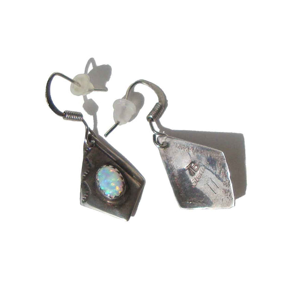 Sterling Silver Earrings Marked TB