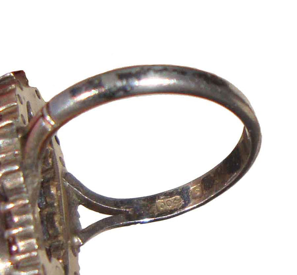 900 Silver Mark on Garnet Ring