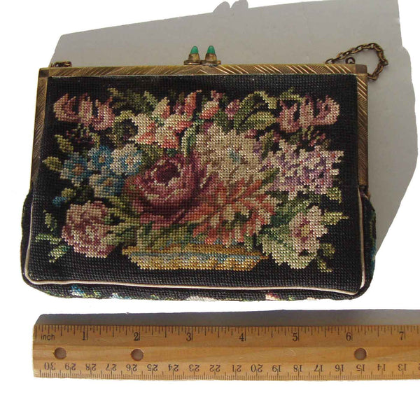 1930s Needlepoint Purse - Metro Retro Vintage