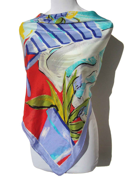 Echo Tropical Silk Scarf - Metro Retro Vintage