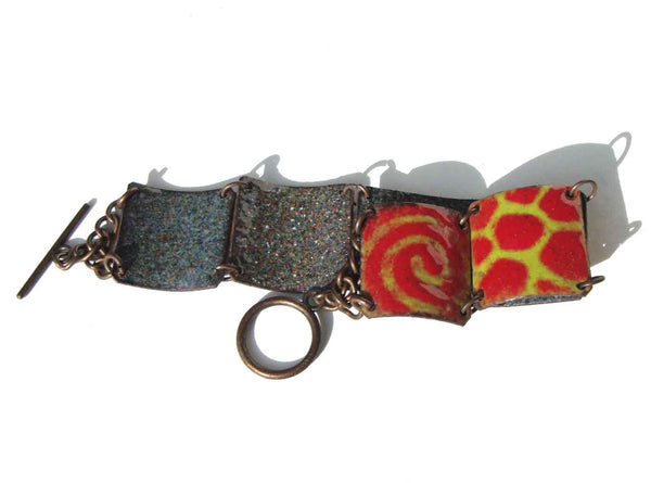 Modernist Enameled Bracelet