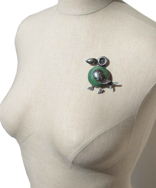 1940s Sterling Duck Pin - Metro Retro Vintage