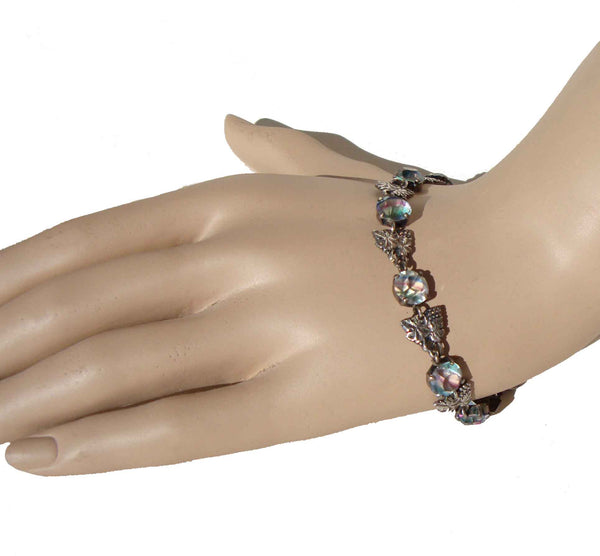 Vintage Iris Glass Rainbow Bracelet