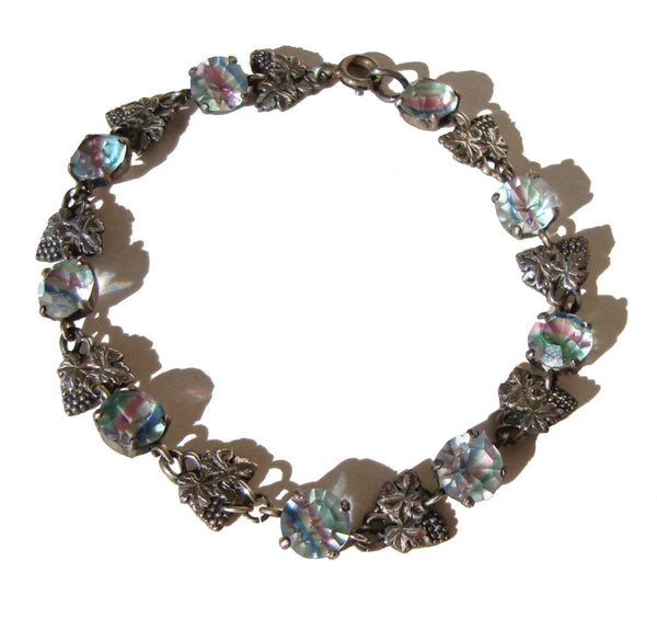 Vintage 30s Iris Glass Bracelet