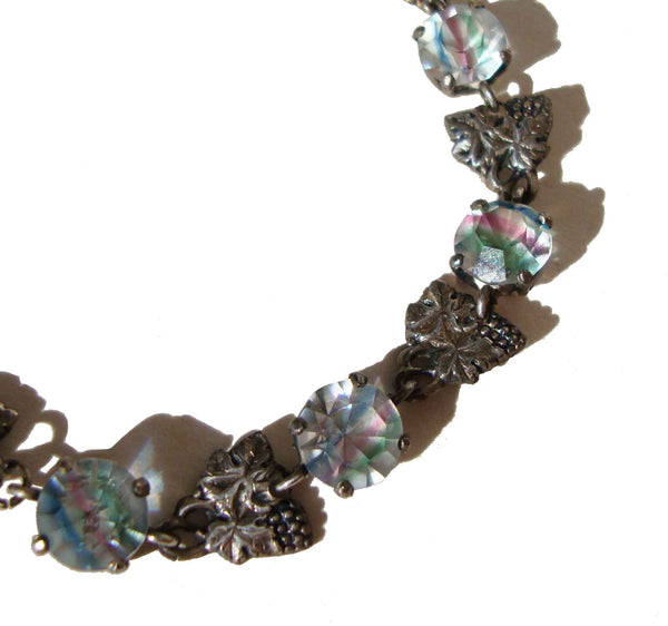 Bohemian Czech Iris Glass Bracelet