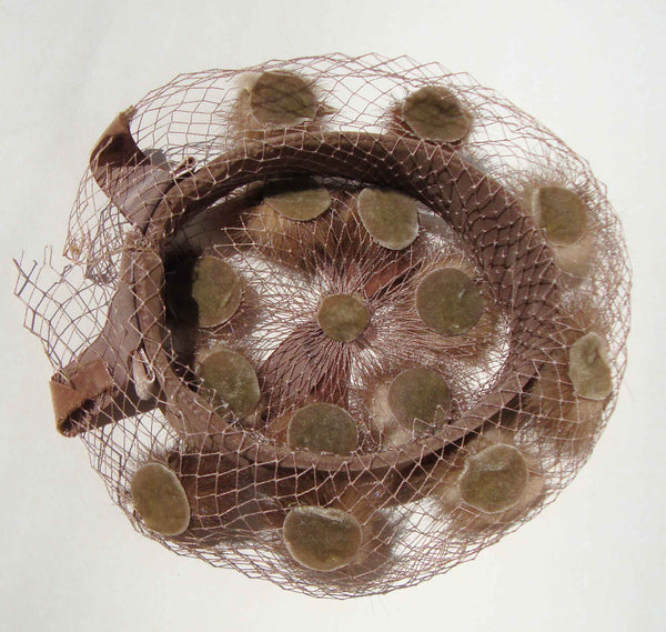 Underside of vintage mink hat