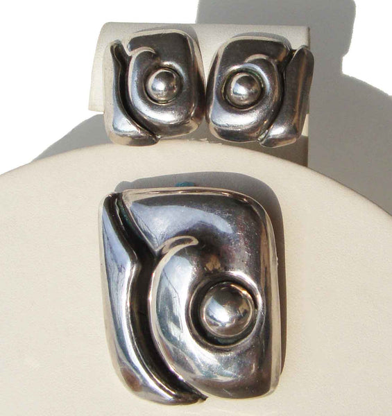 Vintage Sterling Dulce Plateros Demi Parure Taxco