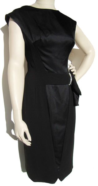 60s Black Designer Cocktail Dress - Metro Retro Vintage