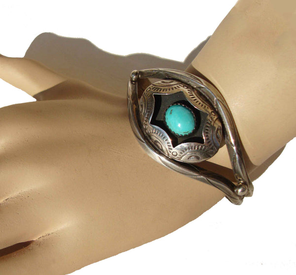 Sterling & Turquoise Indian Bracelet