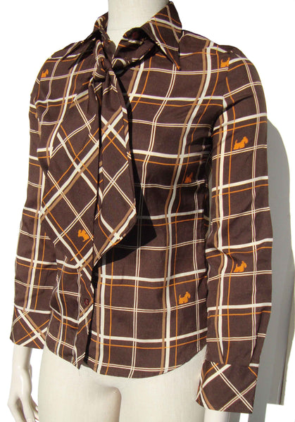 70s Dog Print Shirt - Metro Retro Vintage