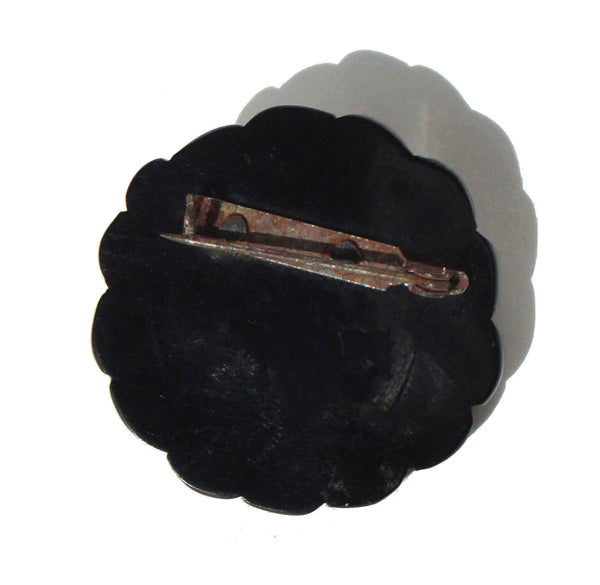 Back of Bakelite Cameo Brooch