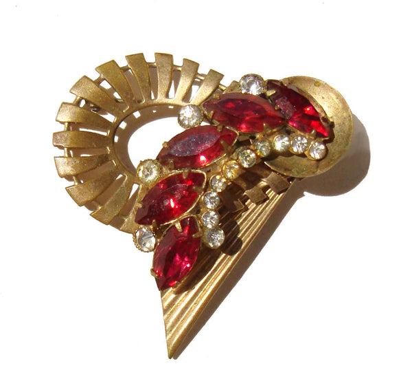 Vintage Walter Lampl Rhinestone Brooch