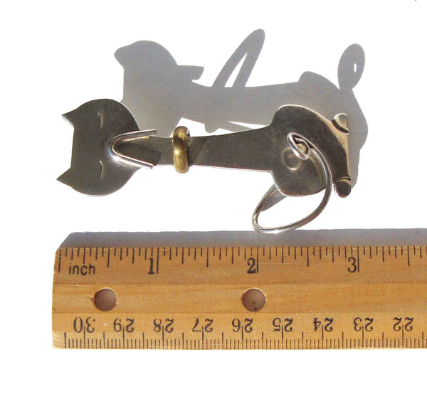 Sterling Cat Brooch - Metro Retro Vintage