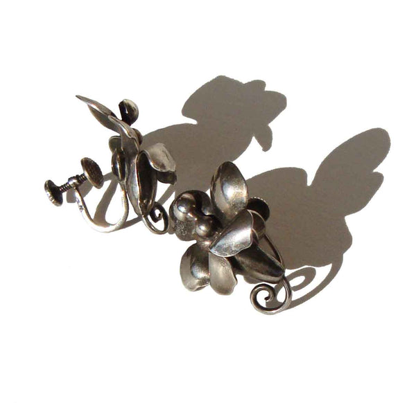 Walter Lampl Flower Earrings - Metro Retro Vintage