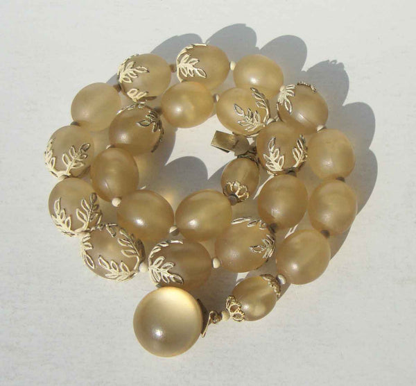 Vintage Lucite & Filigree Beads Necklace