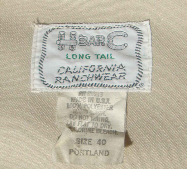 Vintage H Bar C Label