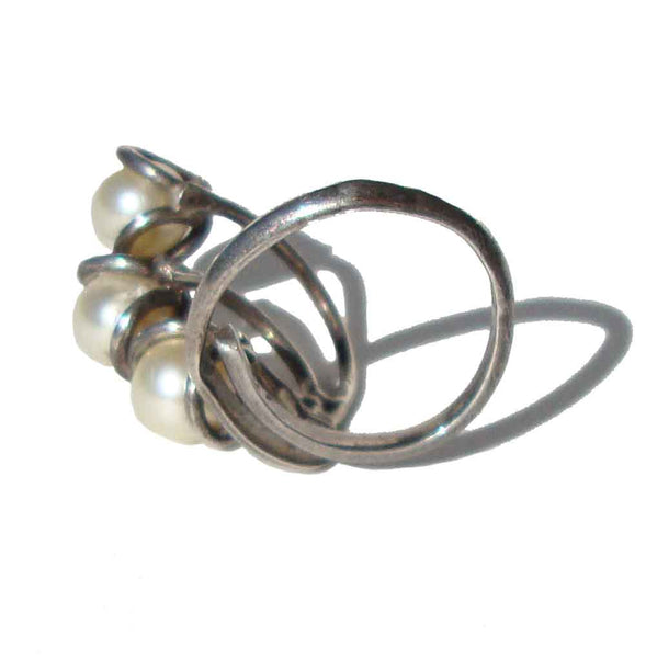 Vintage Mexican Sterling Pearl Ring