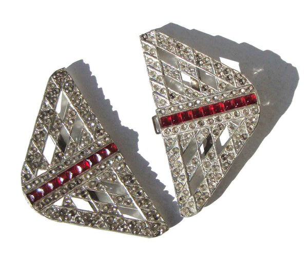 1930s Rhinestone Buckle - Metro Retro Vintage