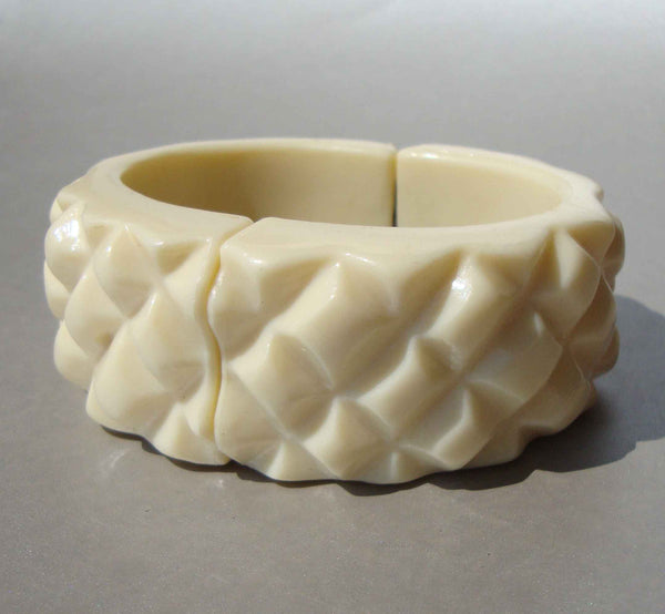 Vintage 1930s Carved French Bakelite Bracelet