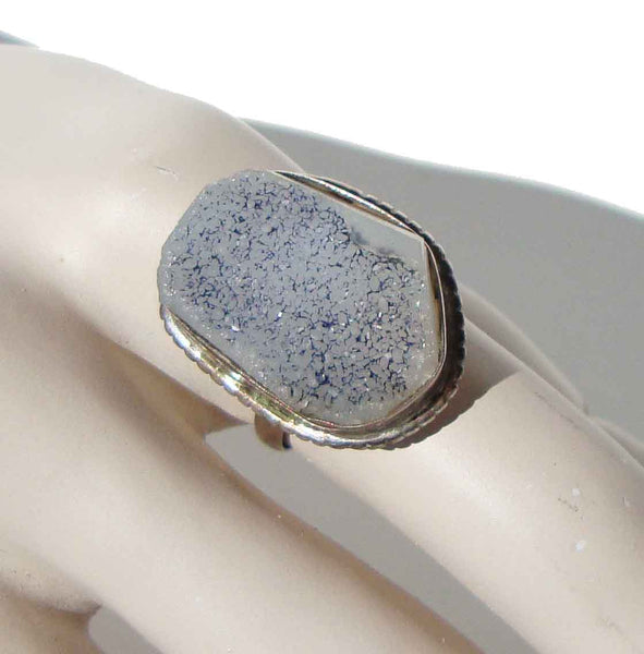 Sterling & Druzy Quartz Ring