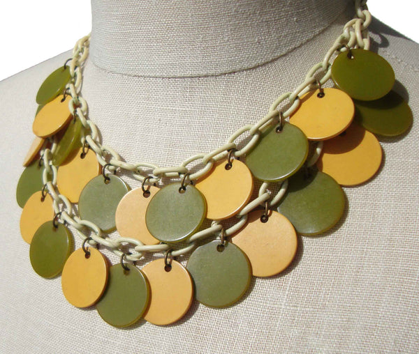 Bakelite Fringe Necklace - Metro Retro Vintage