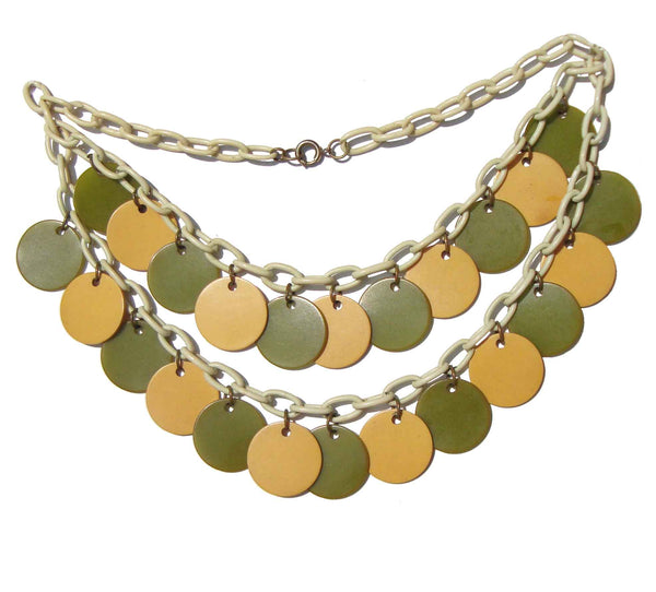 40s Bakelite Double Strand Necklace
