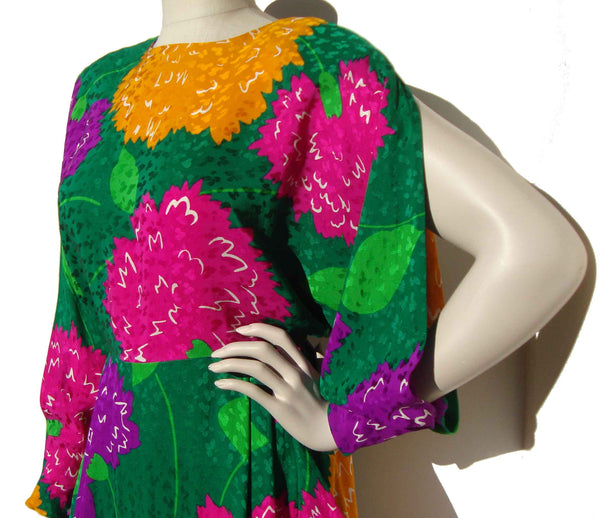 Vintage 90s Silk Dress Jean Clement