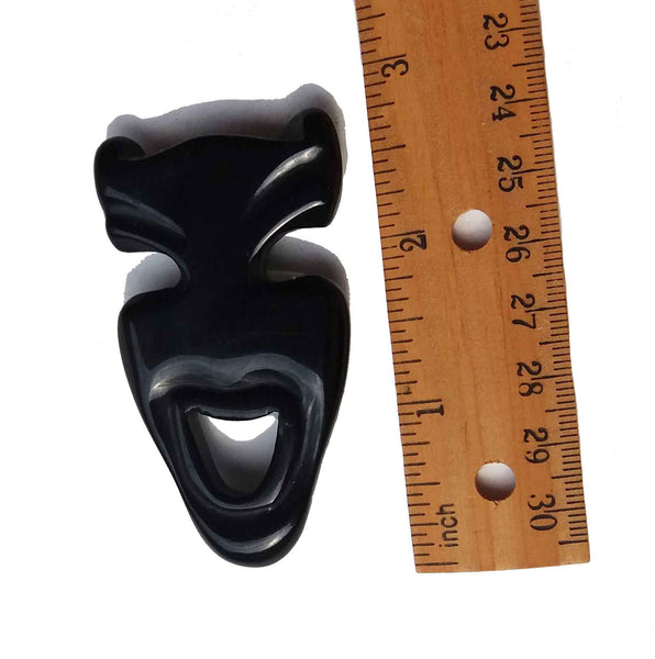40s Bakelite Carved Button Comedy Mask