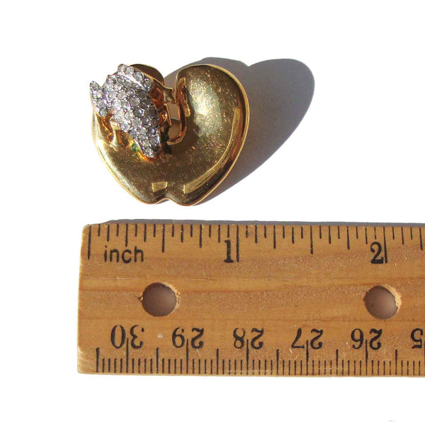 Vintage Diamante Frog Pin - Aldenkamp