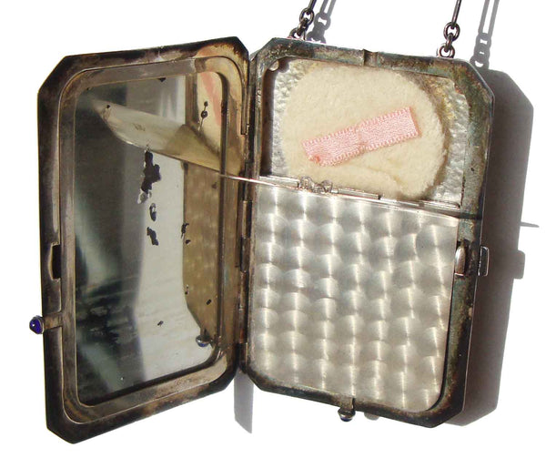 1900s Sterling Deco Dance Purse & Makeup