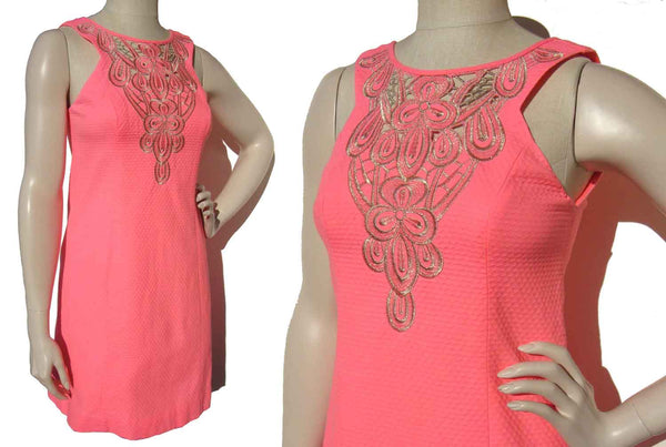 Lilly Pulitzer Pink Mini Dress Cotton Pique S  Edit alt text