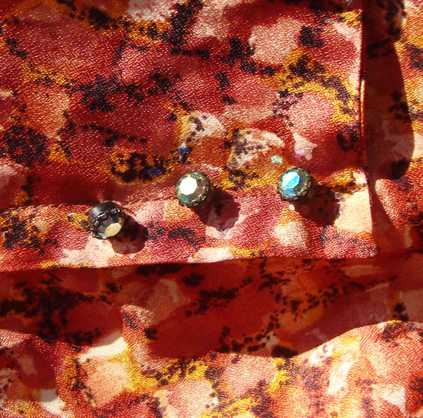 Vintage Aurora Borealis Rhinestone Buttons