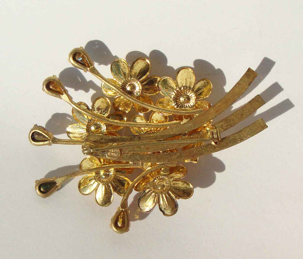 Antique Czech Floral Brooch