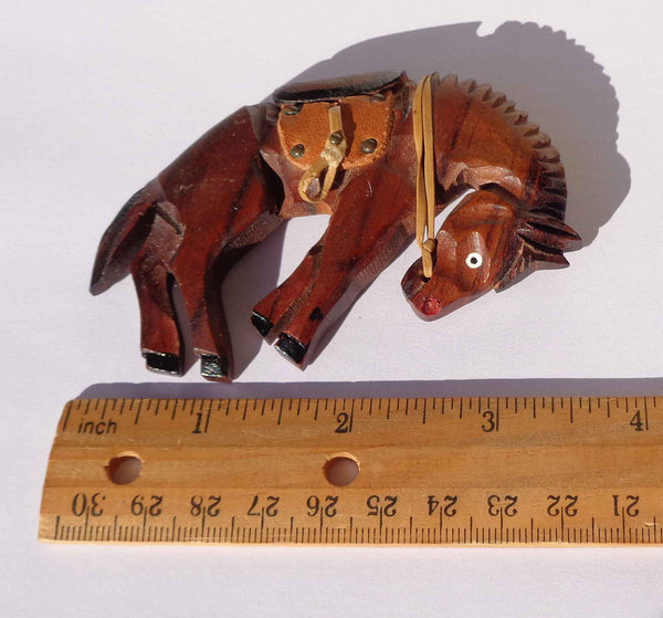 Bakelite Era Horse Brooch