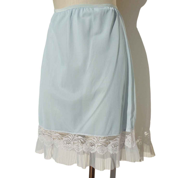 Vintage 60s Blue Mini Half Slip Lingerie S